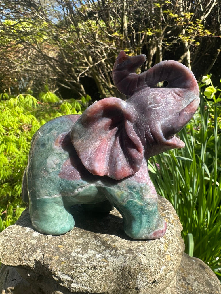 Ocean Jasper Handcarved Elephant