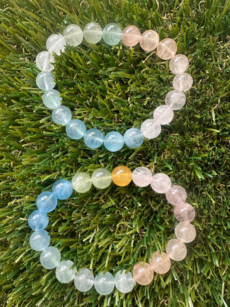 Morganite And Aquamarine Bracelets