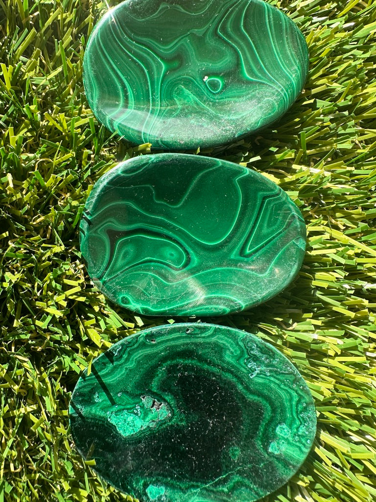 Malachite Worry Stone - Emotional Balance And Protection
