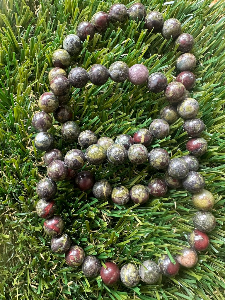 Jasper Dragons Blood Bracelet - 8mm