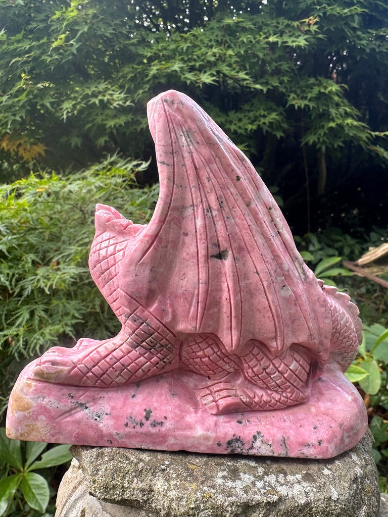 Peruvian Rhodonite Handcarved Dragon