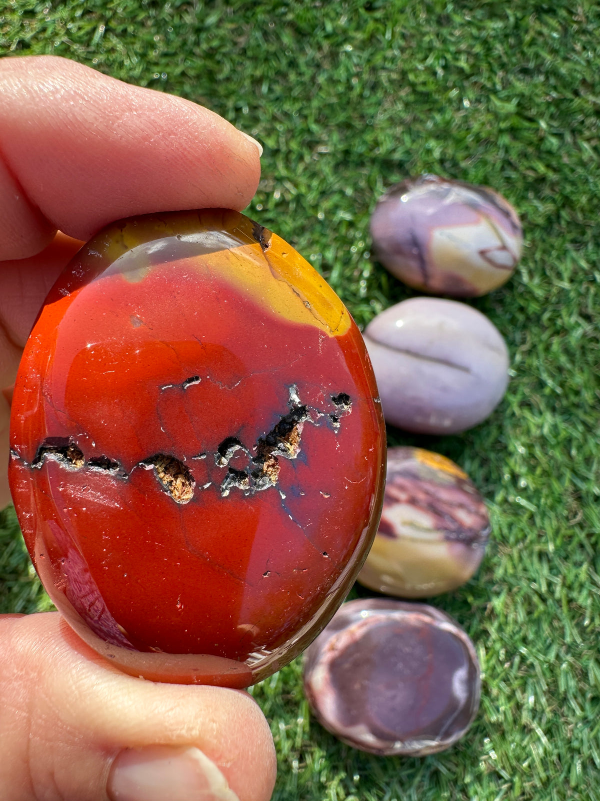 Mookaite Jasper Palm Stones
