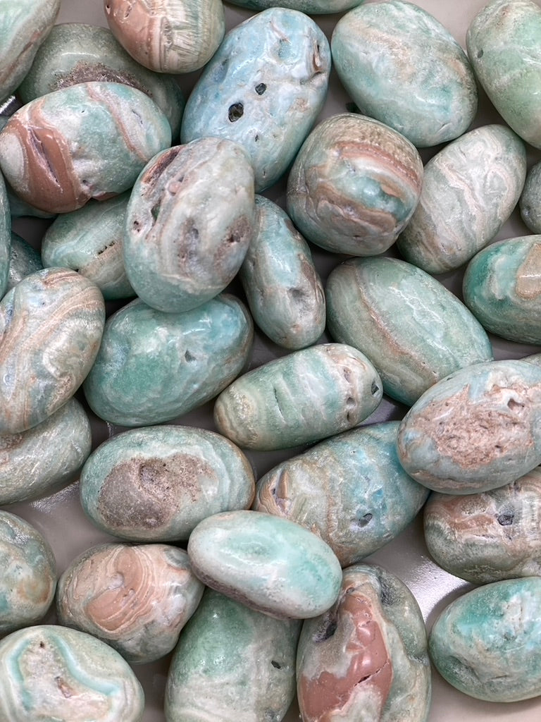 Aragonite Blue Tumble Stones