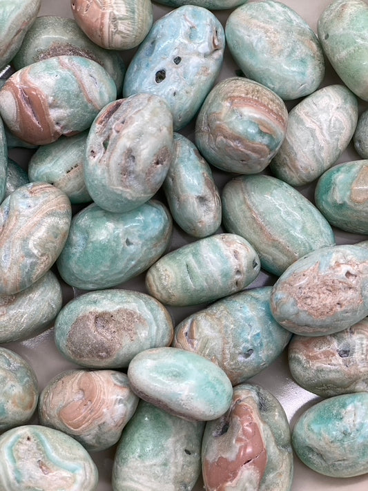 Aragonite Blue Tumble Stones