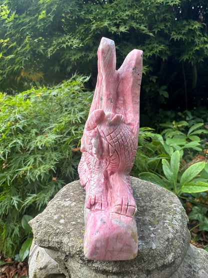 Peruvian Rhodonite Handcarved Dragon