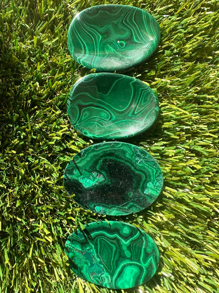 Malachite Worry Stone - Emotional Balance And Protection