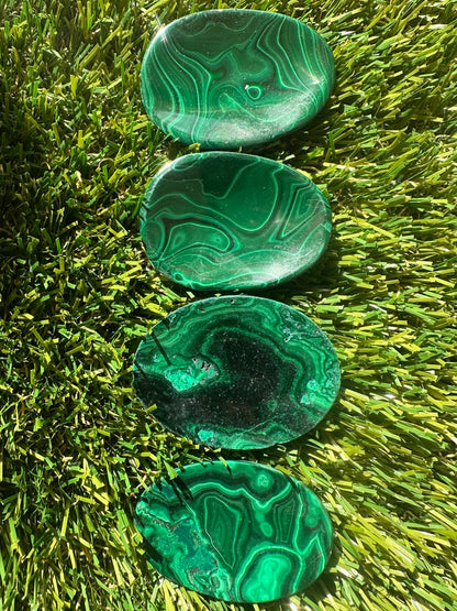 Malachite Worry Stone - Emotional Balance And Protection