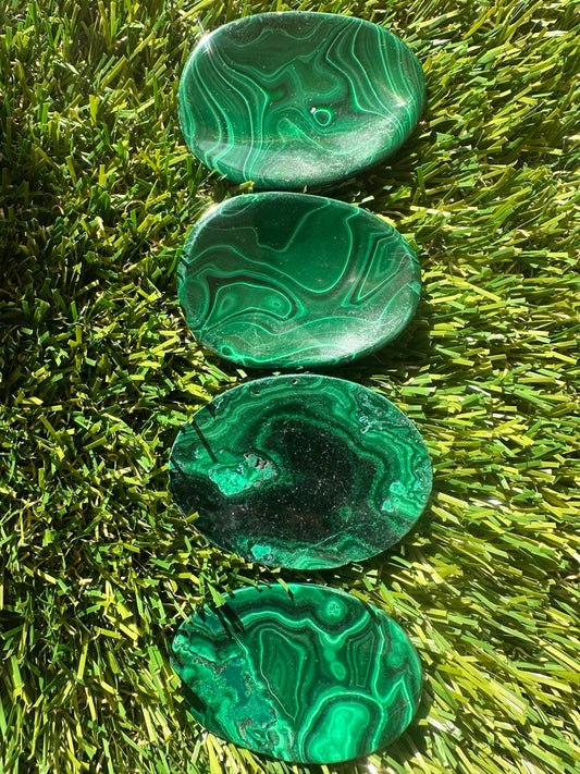Malachite Worry Stone - Emotional Balance And Protection