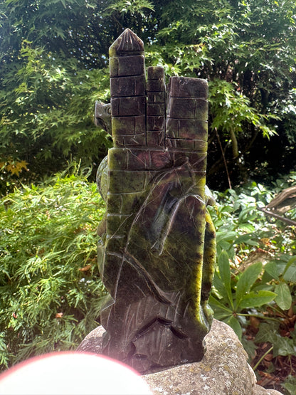 Atlantisite Mystical Handcarved Dragon - Serpentine And Stitchtite RARE