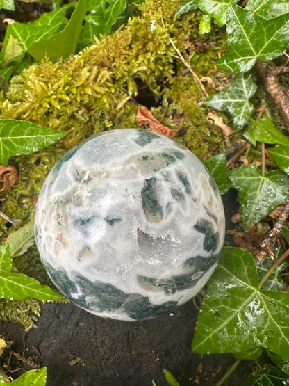 Moss Agate Sphere – 7 cms