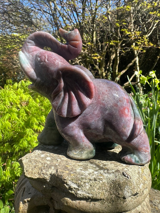 Ocean Jasper Handcarved Elephant