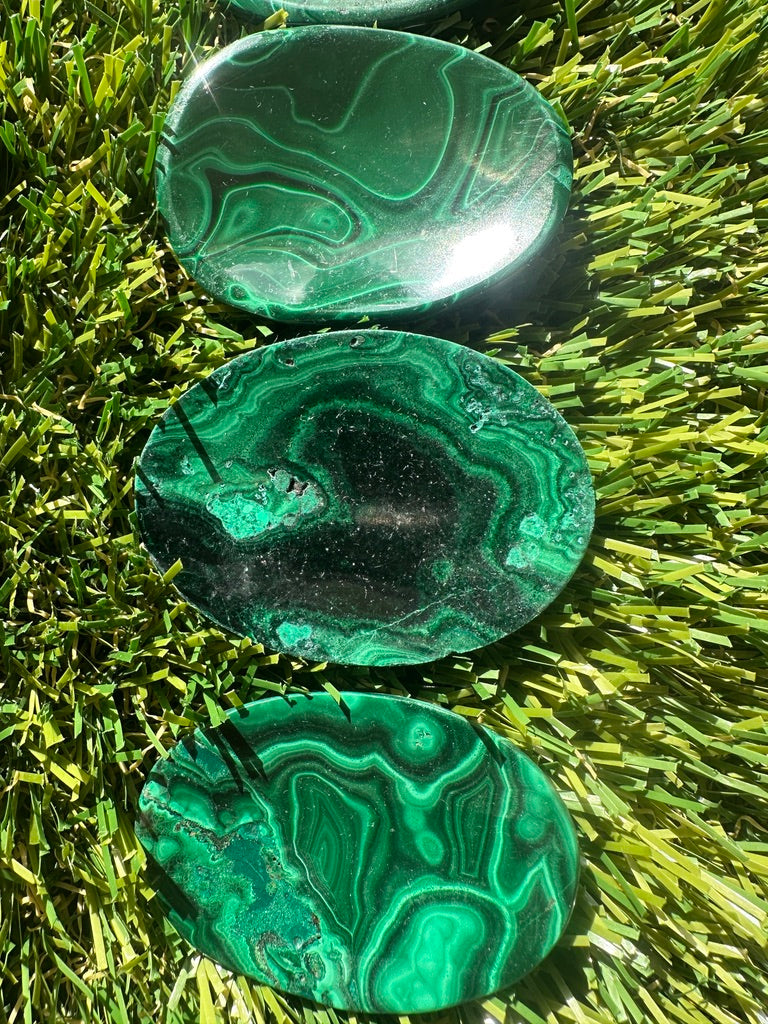 Malachite Worry Stone - Emotional Balance And Protection