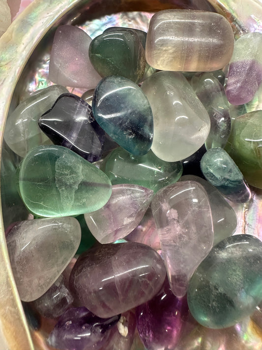 Fluorite Rainbow Tumble Stones