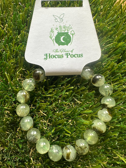 Prehnite And Epidote Bracelets