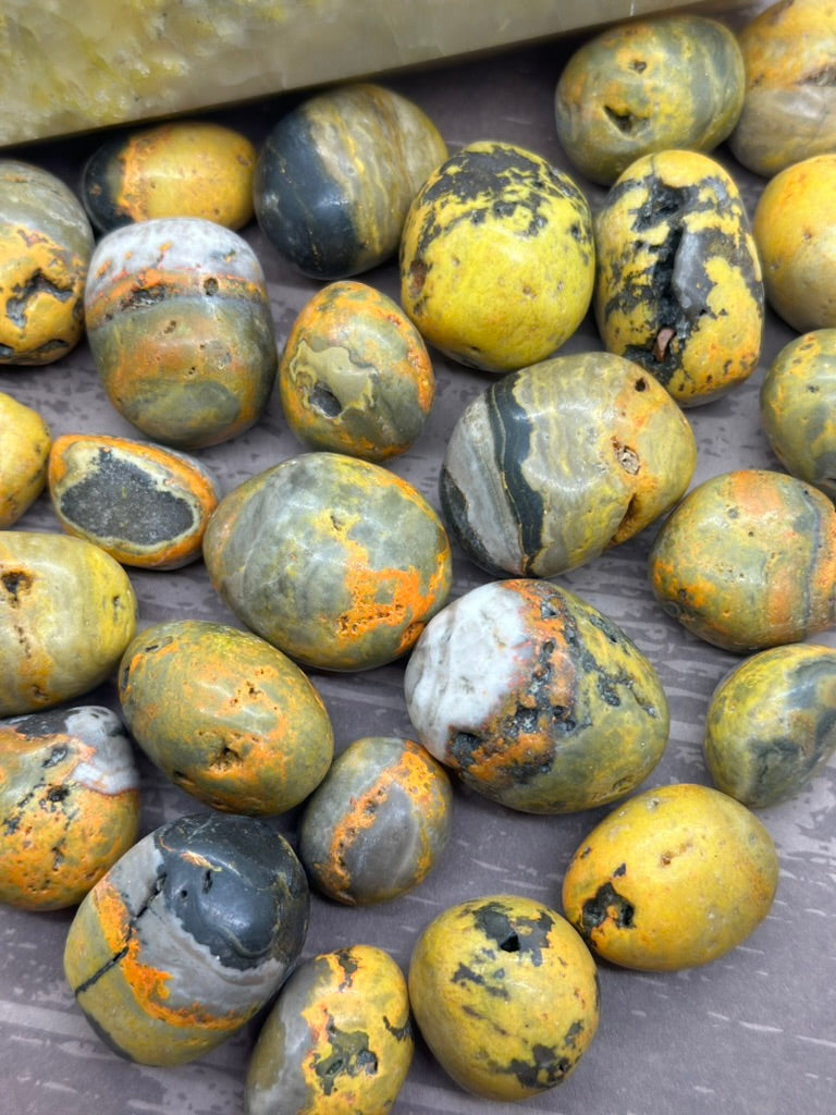 Jasper Bumble Bee Tumble Stones