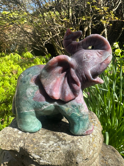 Ocean Jasper Handcarved Elephant