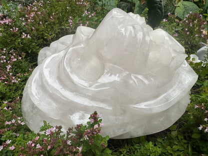 Quartz Lion's Head Hand-carved - Fierce Elegance!