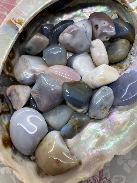 Agate Grey Botswana Tumble Stones