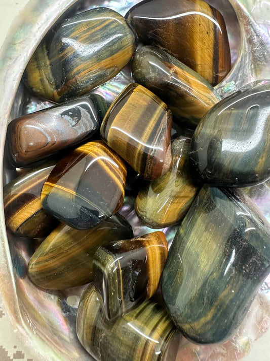 Tigers Eye Blue Tumble Stones