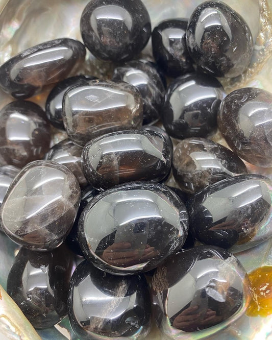 Quartz Black Rose Tumble Stones
