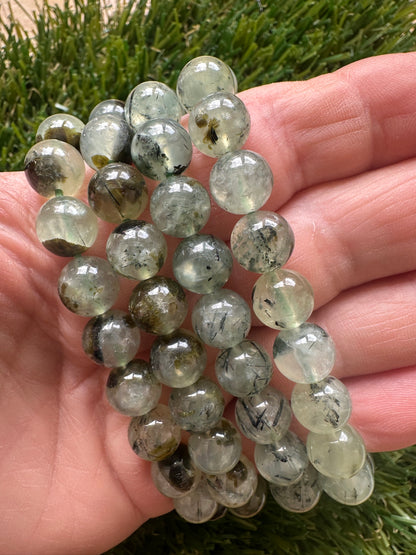 Prehnite And Epidote Bracelets