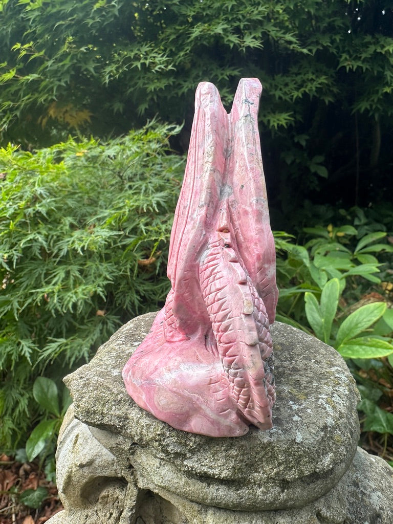 Peruvian Rhodonite Handcarved Dragon