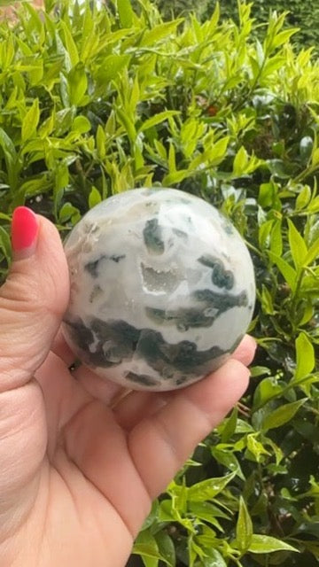 Moss Agate Sphere – 7 cms
