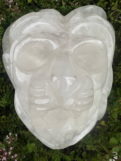 Quartz Lion's Head Hand-carved - Fierce Elegance!