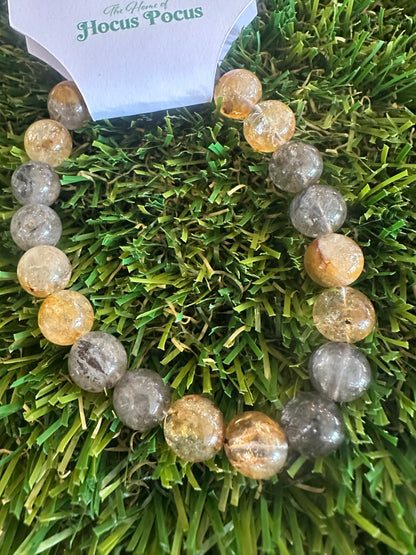 Skeletal Elestial Quartz Bracelet