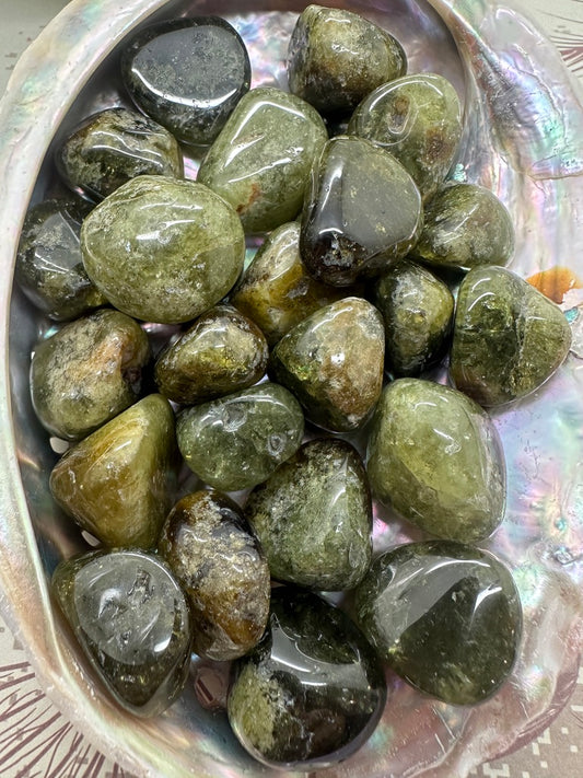 Garnet Green Grossularite Tumble Stones