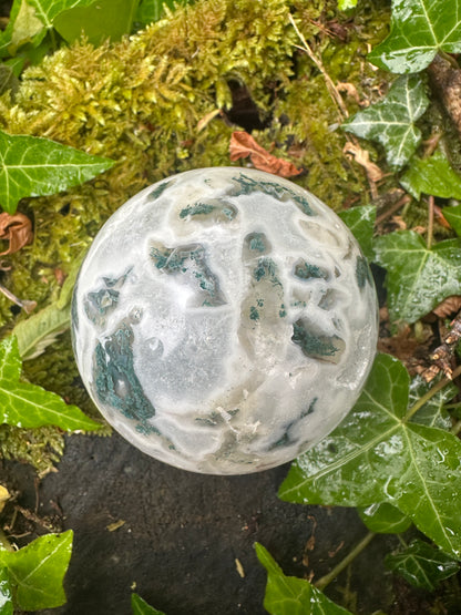 Moss Agate Sphere – 7 cms