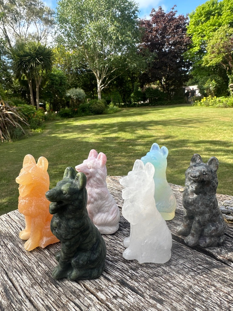 Crystal Handcrafted Alsatian Dogs