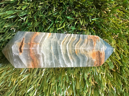 Lemurian Aquatine Calcite Blue Double Terminated Points