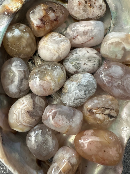 Agate Flower Tumble Stones