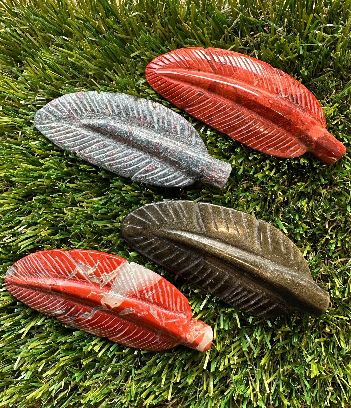 Crystal Feathers Hand-Carved