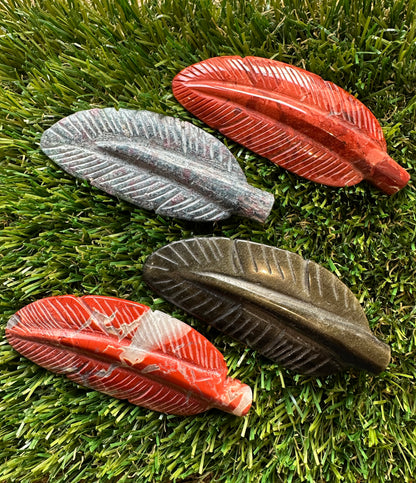 Crystal Feathers Hand-Carved