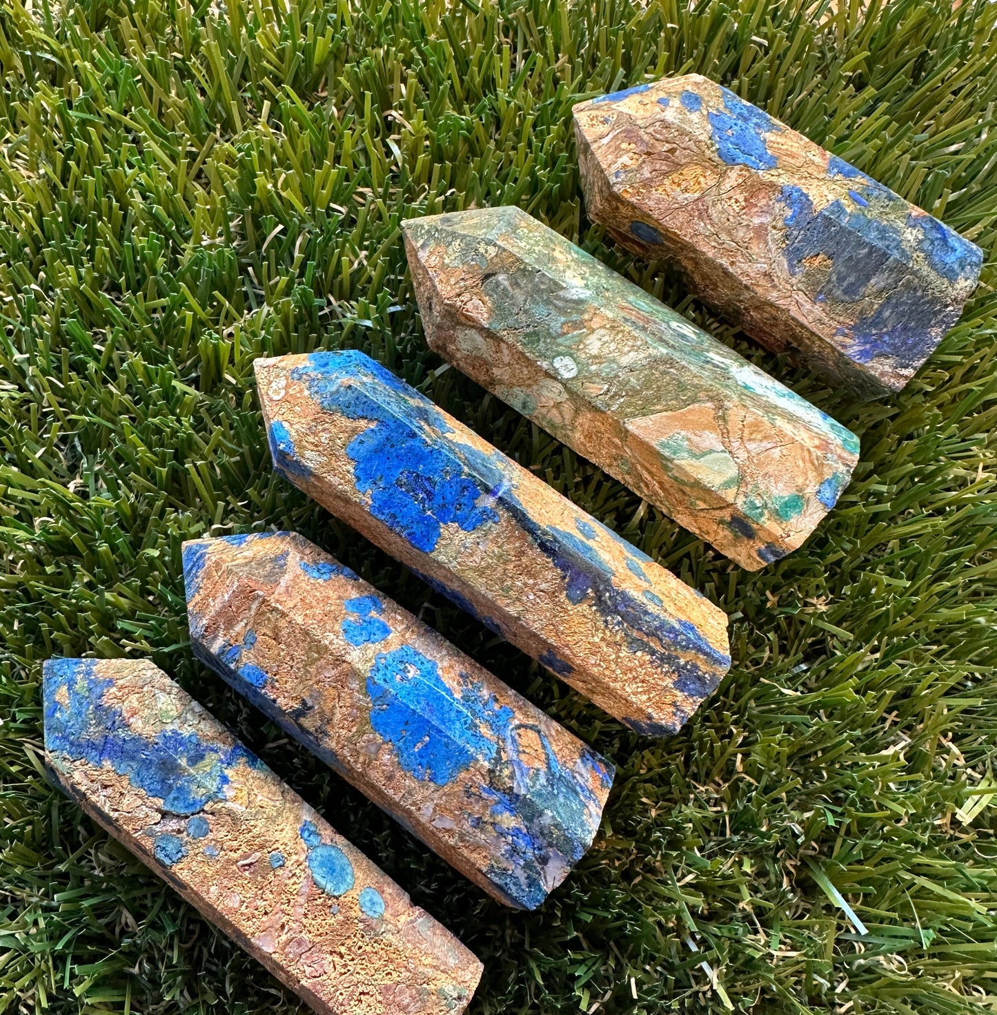 Azurite Jasper Points