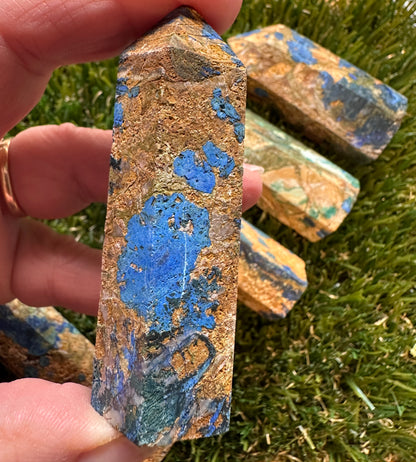 Azurite Jasper Points