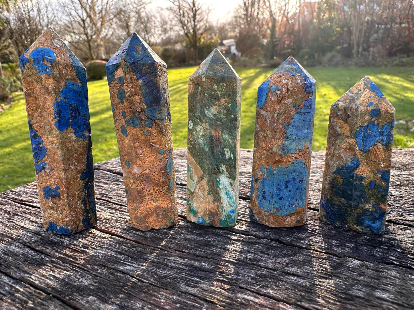 Azurite Jasper Points