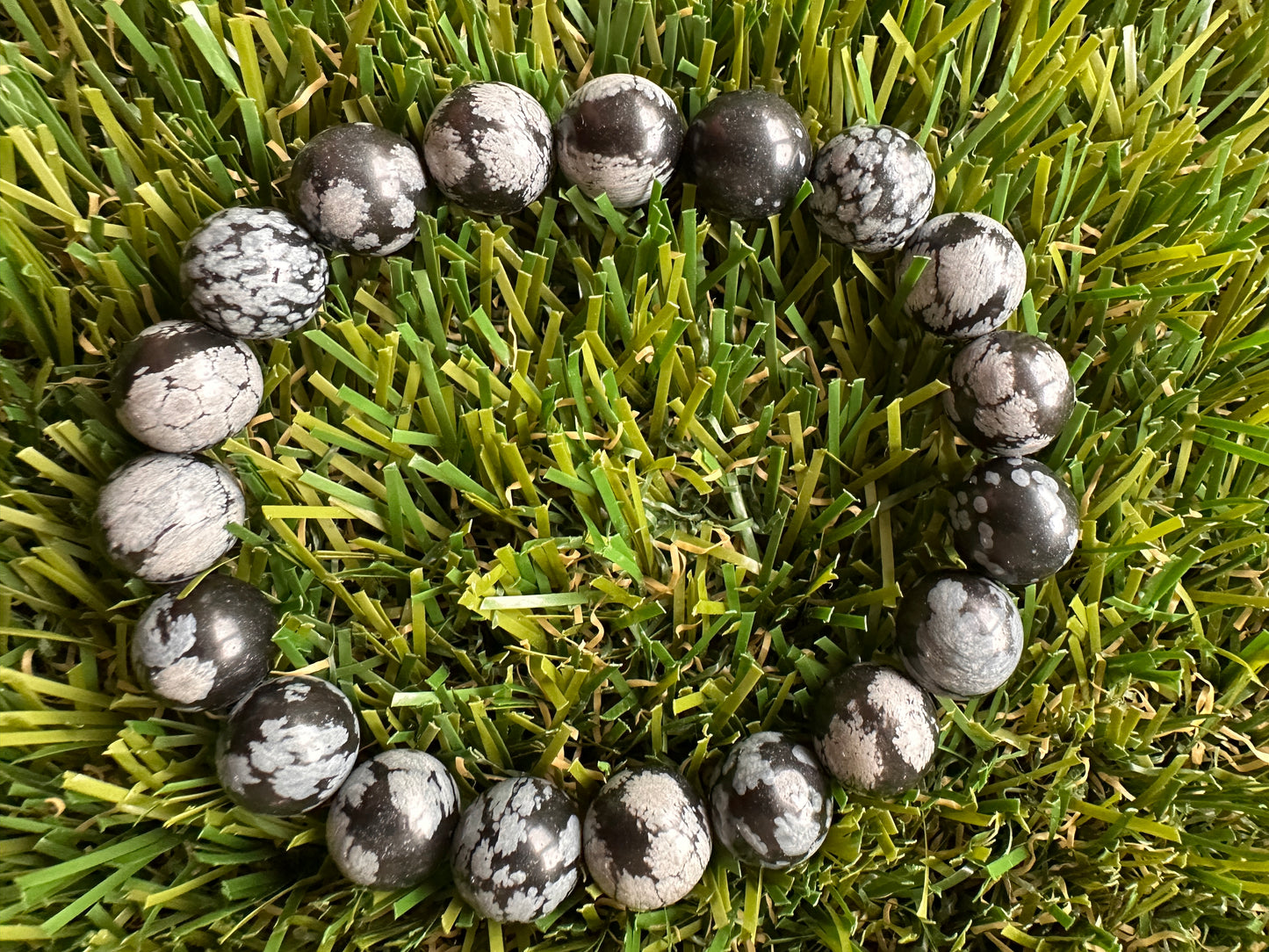 Obsidian Snowflake Bracelets