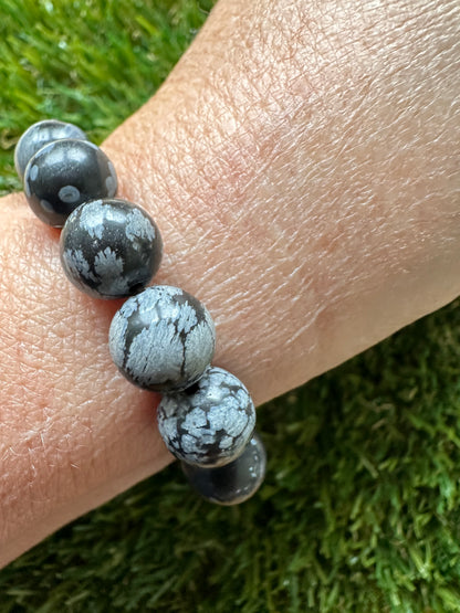 Obsidian Snowflake Bracelets