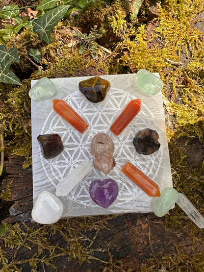 Crystal Grid For Courage, Strength And Fearlessness