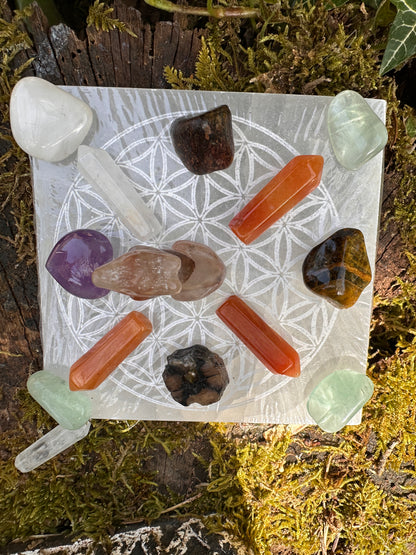 Crystal Grid For Courage, Strength And Fearlessness