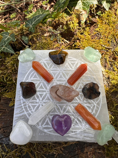 Crystal Grid For Courage, Strength And Fearlessness