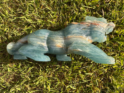 Aquatine Lemurian Calcite Tiger