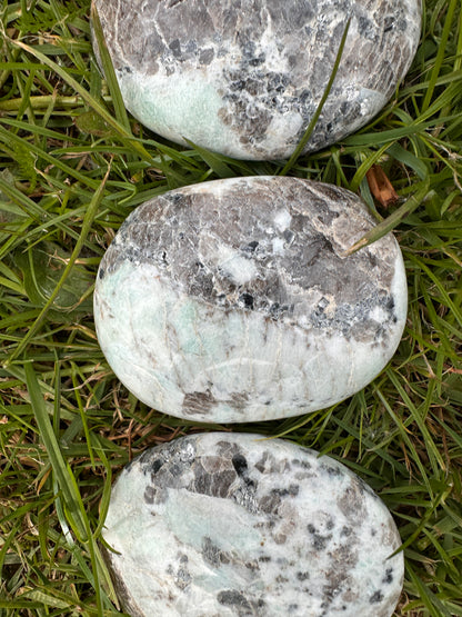 Jasper Kiwi or Sesame Palm Stones