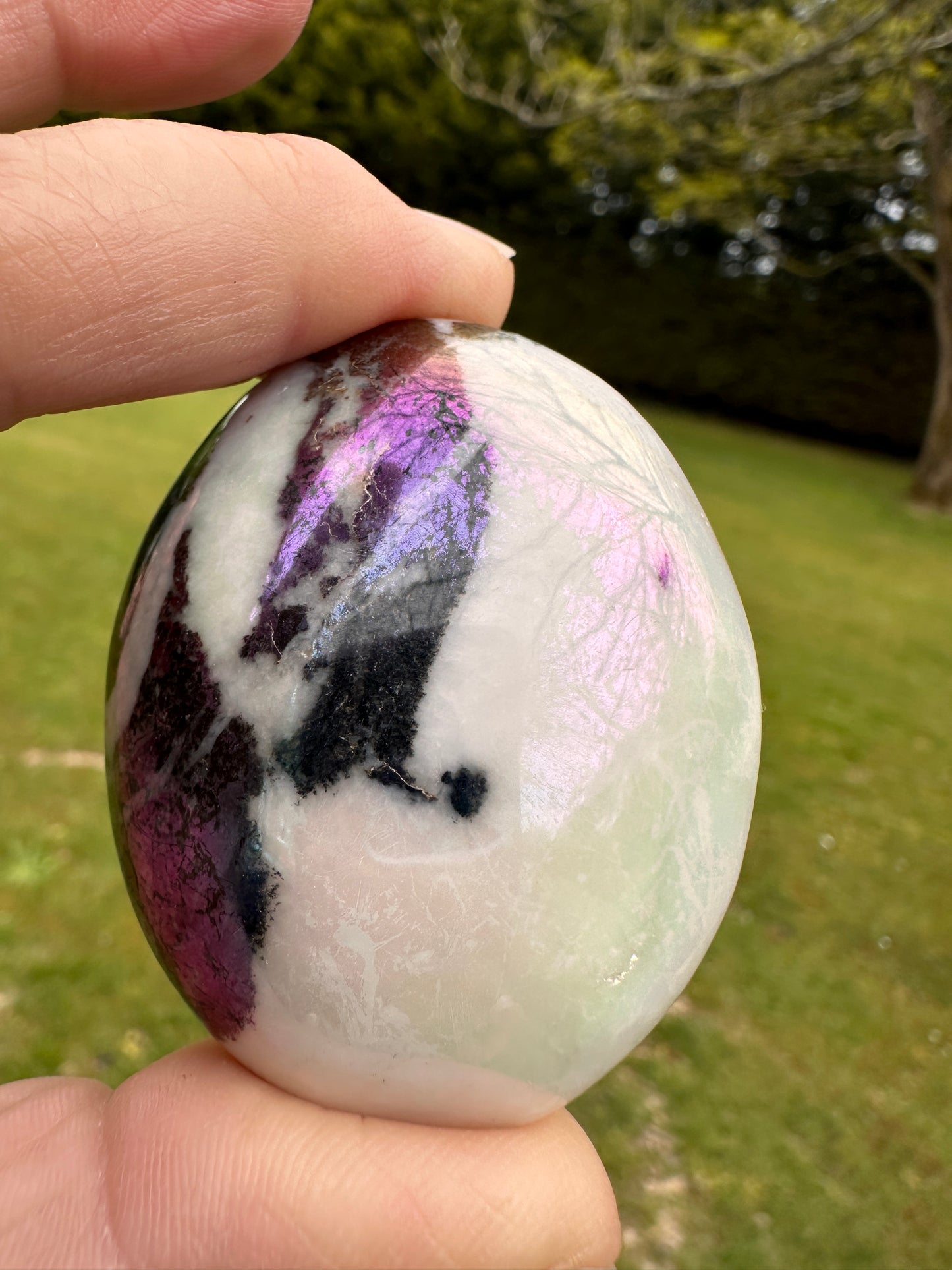 Jasper Aura Zebra Palm Stones
