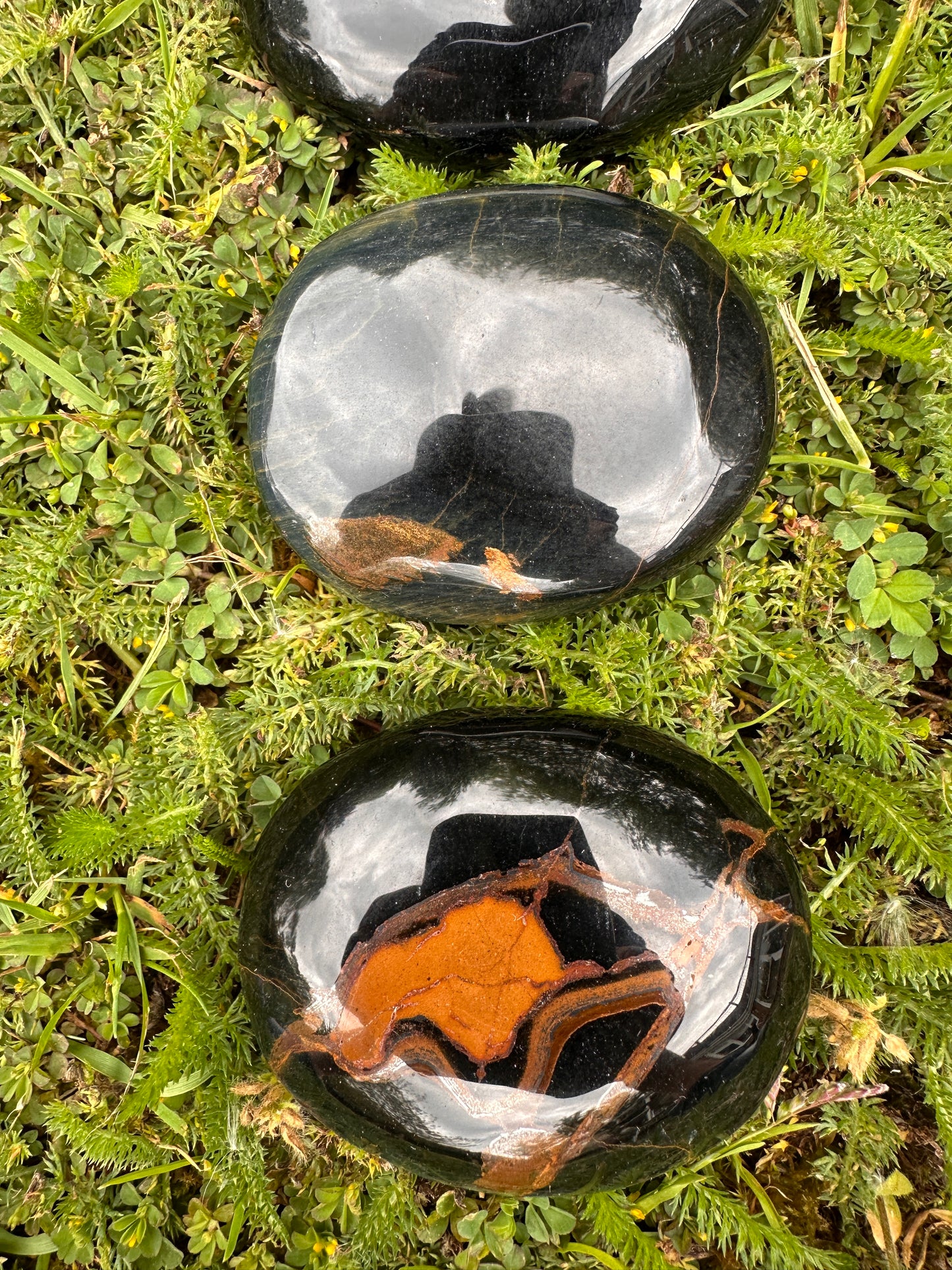 Tigers Eye Blue Palm Stones