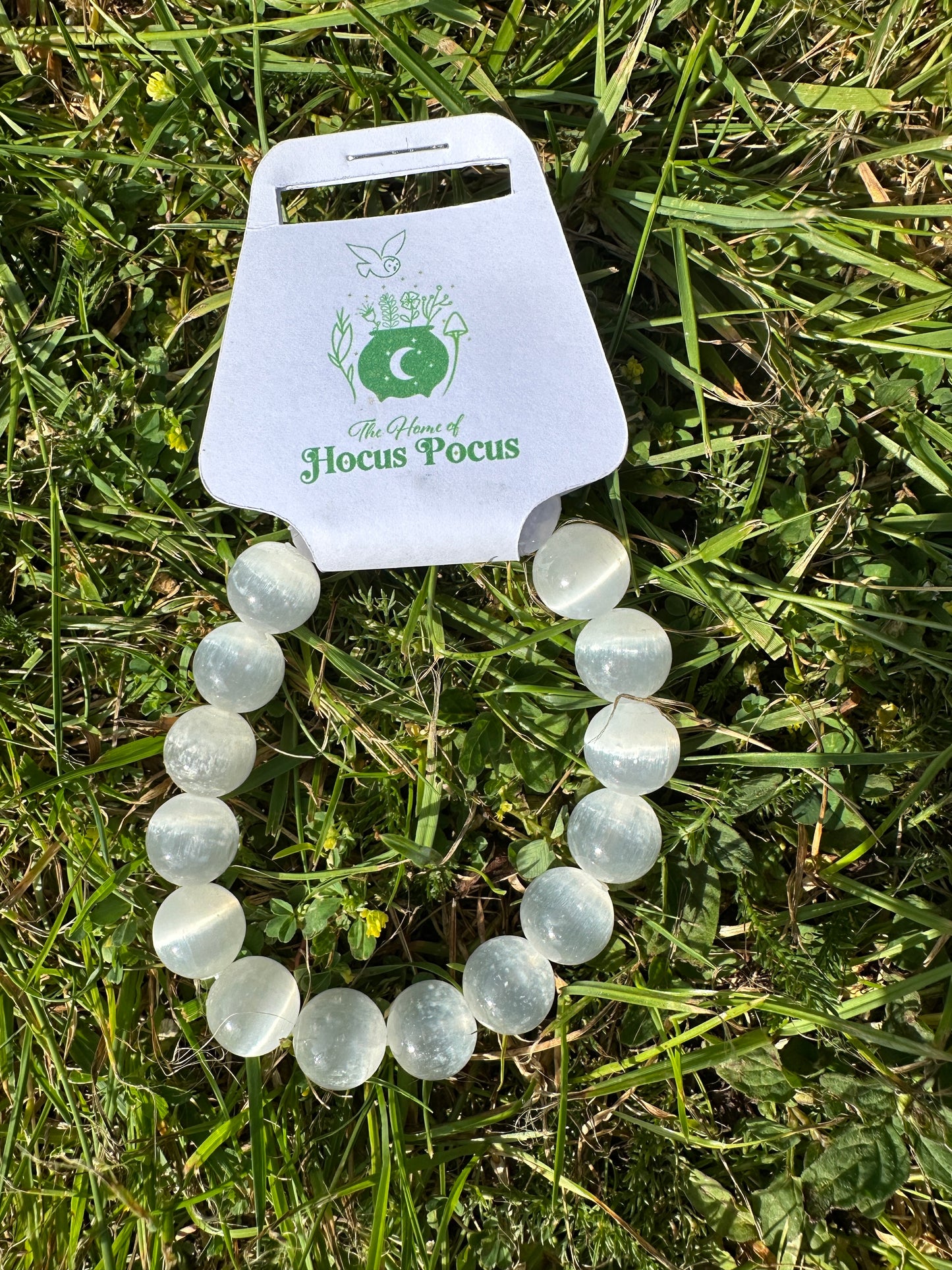 Selenite / Satin Spar Beaded Bracelets
