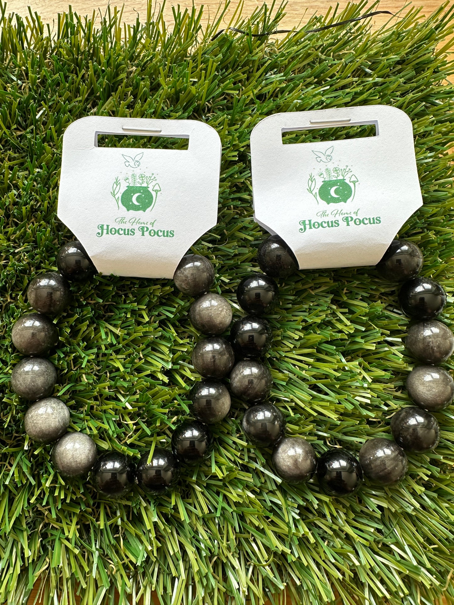 Obsidian Silver Sheen Bracelets